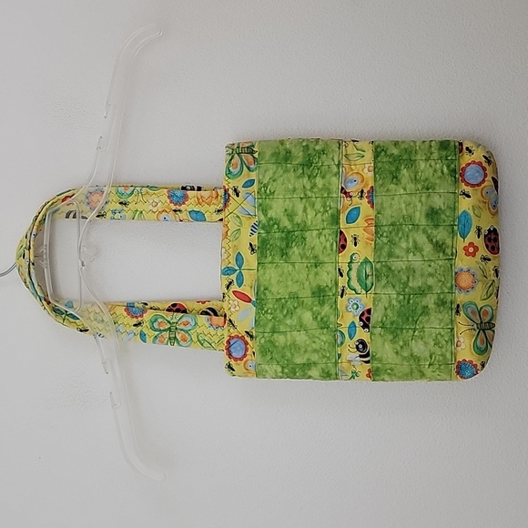 Colorful Insect Print Quilted Fabric Small Purse - Picture 2 of 14